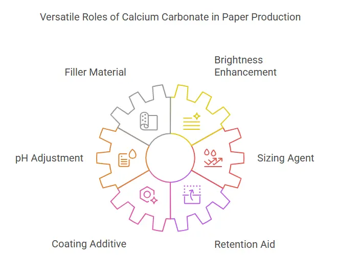 Calcium carbonate uses in paper
