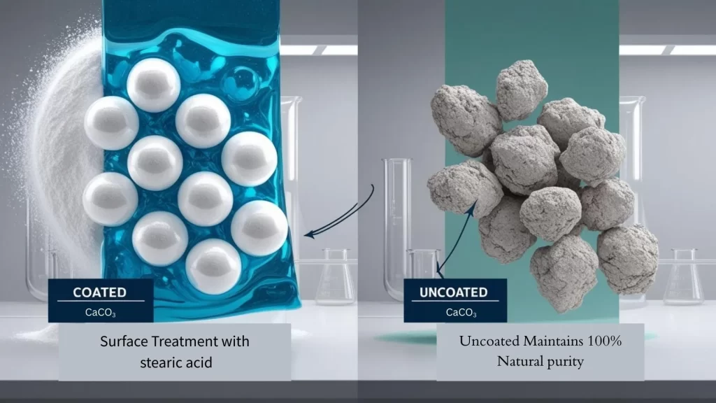 Coated VS. Uncoated CaCO3 Powder
